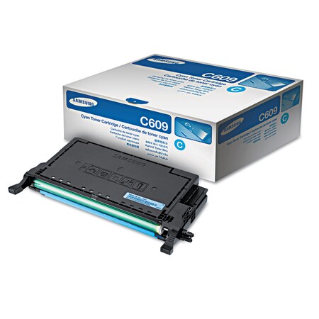 Samsung CLT-C609S (SU084A) High-Yield Toner, 7000 Page Yield, Cyan SU086A